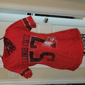 Illinois State University short sleeve v-neck tee